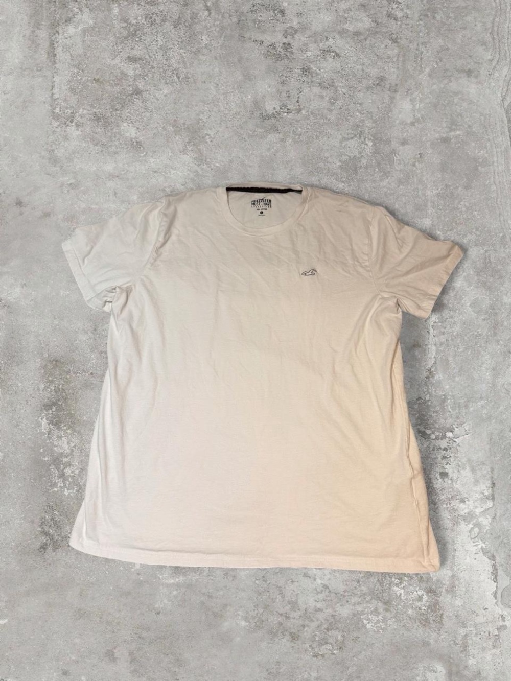 Hollister Y2K Vintage Men’s Short Sleeve Crew T-Shirt in Off-White Size XL
